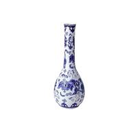 asdchZen Small Blue And White Ceramic Vase, Chinoiserie Ceramic Vase,Jingdezhen Collection Porcelain Vase, Decorative Porcelain Vase, Centerpiece Table Decoration Arrangement,D