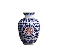 asdchZen Small Blue And White Vase Classical Ceramic Vases, Chinese Porcelain Vases With Art Flambed Glazed,Decorative Modern Floral Vase For Home Decor And Events,B