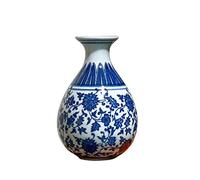 asdchZen Small Blue & White Porcelain Vases,Classic Ceramic Flower Vases Chinoiserie Jingdezhen Mini Appreciation Bottle Applicable To Tv Cabinet, Wine Cabinet, Entrance, Living Room C,B