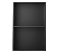 asdchZen Stainless Steel Bathroom Niche,Waterproof Metal Recessed Shower Shelf,Bathroom Storage Niche For Shampoo Toiletries Recess,Easy To Install,Black,32x62x12.5cm