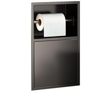 asdchZen Stainless Steel Built-In Shower Niche,Decoration Storage Cabinets Caddies,Toilet Paper Holders With Trash For Living Bedroom Kitchen Bathroom,Grey,20X38X12.5cm,8X15X4.9in