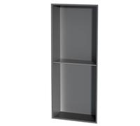 asdchZen Stainless Steel Shower Niche,Embedded Bathroom Storage,Decoration Toilet Paper Holders,Storage Cabinets With Guardrail For Living Kitchen,Gray,a,28X70X12.5cm,11X28X5i