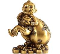 asdchZen Statue Decoration Gold Chinese Zodiac Monkey Statue Home Office Decoration For Good Luck Home Delicate Copper Monkey Ornament Lucky Decoration