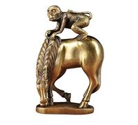 asdchZen Statue Decoration Pure Copper Animal Statue Monkey Sculpture On Horseback Lucky Ornaments Office Desktop Decoration Business Gift Lucky Decoration