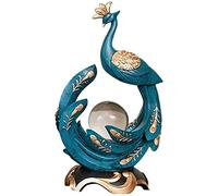 asdchZen Statue Desktop Decoration Sculpture Resin Peacock Luxury Home Decoration Ornaments Living Room Porch Tv Cabinet Modern Gift Crafts Collectible