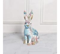 asdchZen Statue Simple Painted Rabbit Resin Decoration Cute Animals Crafts Ornaments
