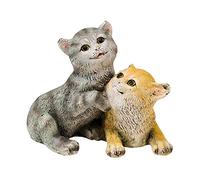 asdchZen Statues And Figurines Statue Ornament Sculpture Statue Cats Animal Sculpture Pet Cat For Home Decoration-3_L8_W8_H9_Cm,2-L8 W7 H9 cm