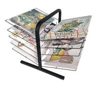 asdchZen Tabletop Drying Drying Rack,Small Paint Drying Rack, Back-To-Back 5-Shelf Table Drying Rack With 10 Wire Shelves For Works Of Art,Black Powder Coated Finish