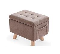 asdchZen The Padded Footstool Stool With Storage Vanity Stool Ottoman Stools For Living Room Footstool Side Table Seat,