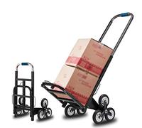 asdchZen Trolleys,Multifunction Trolley,Portable Recycling Vehicles,Hand Trucks 6-Wheeled Stairs Climbing Truck Heavy-Duty Truck A3 Steel Van Folding Cart Shopping Cart,B,B