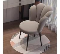 asdchZen Velvet Makeup Chair With Gold Plating Metal Legs For Bedroom And Living Room Pink Vanity Stool For Cafe Stylish And Comfortable Seat For Your Vanity Area Or Lounge,Black Legs Gray,One Size