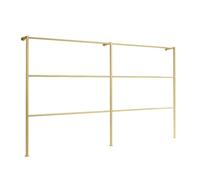 asdchZen Wall Mount Curtain Display Stand, Multi-Layer Storage Rack For Exhibition Hall And Commercial Textile Retail.Gold,300x25x200cm