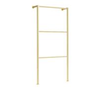 asdchZen Wall Mount Curtain Display Stand, Multi-Layer Storage Rack For Exhibition Hall And Commercial Textile Retail.Gold,100x25x200cm