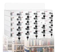 asdchZen Wall-Mounted Phone Nizer,Acrylic Storage Cabinet For Mobile Phones,50 Slots Cell Phone Caddy For Office,School,Factory - Space-Saving Solution,25Slots