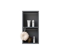 asdchZen Wall Niche Shower Stainless Steel Double/Three-Layer Shelf Storage,Flexible Recessed Shower Toilet Niche Storage Wall Niche For Bathroom Storage,Grey,30x60cm/11.8x23.6in