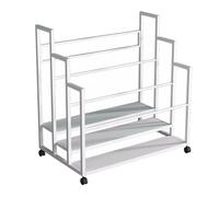 asdchZen Yoga Mat Holder Metal Yoga Mat Rack Floor, Yoga Mat Basket For Home Gym Yoga Studio Fitness Club Office Garage, Pilates/Exercise Equipment Storage Stand,White