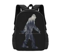ASDCTYTKO A Sasquatch Silhouette In The North Teen College Student Backpack Pattern Bags Sasquatch Bigfoot Silhouette Great festival gift