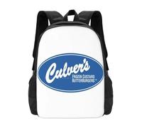 ASDCTYTKO Culver's Logo 3 Fashion Pattern Travel Laptop School Backpack Bag Culvers Wisconsin Cheese Curds Burger Custard Americas festival gift