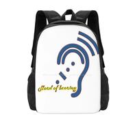 ASDCTYTKO Hard Of Hearing-Hearing Impaired Schoolbag Backpack Fashion Bags Hard Of Hearing Asl American Sign Language Deaf festival gift