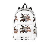 ASDCTYTKO North American Wildlife Simple and stylish backpack Canvas backpack Men's backpack festival gift