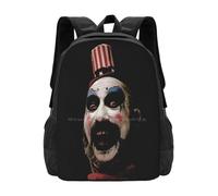ASDCTYTKO Spaulding Pattern Bag Student's Backpack Captain Spaulding Rob Zombie House Of 1000 Corpses Clown Horror Funny Cosplay festival gift