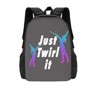 ASDCTYTKO Top Fun Baton Twirling Just Twirl It Gift Teen College Student Backpack Pattern Bags Baton Twirling Club Baton festival gift