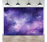 ASDCXZ 10x6.5ft Galaxy Starry Sky Backdrop Purple Blue Pink Clouds Photography Background Celestial Universe Milky Way Shining Night Sky Banner Decorations Kids Birthday Portrait Photo Booth Prop