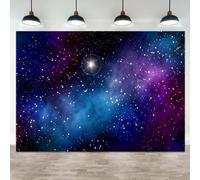 ASDCXZ 10x6.5ft Nebula Space Backdrop Galaxy Starry Night Photography Background Deep Blue Purple Universe Cosmos Star Burst Photo Booth Props for Birthday Party Decor Baby Shower Wedding Decoration
