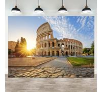 ASDCXZ 10x6.5ft Rome Colosseum Backdrop Ancient Building Ruins Italy Landmark Photography Background European Historical Heritage Arena Banner Decorations Italy Party Portrait Photo Booth Prop