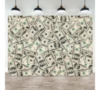 ASDCXZ 12x8ft Money Backdrop US Dollar Banknotes Theme Photography Background Benjamin Franklin 100 Dollar Bill Cash Currency Birthday Banner Decorations Kids Adults Portrait Photo Booth Prop