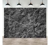 ASDCXZ 20x10ft Black Stone Texture Backdrop Natural Rock Pattern Photography Background for Product Photoshoot Professional Studio Photo Prop for Social Media Content Creation Home Office Wall Decor