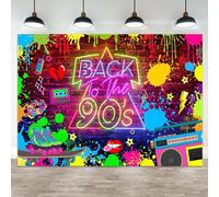 ASDCXZ 7x5ft 90s Party Decoration Back to The 90s Backdrop for Photoshoot Hip Hop Graffiti 1990s Theme Party Decor Retro Brick Wall 1990s Photography Background Birthday Photo Booth Prop