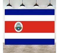 ASDCXZ 8x6ft Costa Rica Flag Backdrop Patriotic Themed Photography Background The Republic of Costa Rica Flags Banner Decorations International Event Portrait Photo Booth Prop