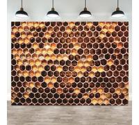 ASDCXZ 9x6ft Apiary Honeycomb Backdrop Bee Honey Nest Beehive Photography Background Bee Farm Honeymoon Girls Boys Happy Birthday Banner Decorations Newborn Baby Shower Portrait Photo Booth Prop
