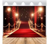 ASDCXZ Red Carpet Photo Backdrop - 10x6.5FT, Gold Curtain VIP Movie Party & Graduation Backdrop