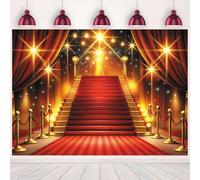 ASDCXZ Red Carpet Photography Backdrop 5x3FT, Spotlight Stage Hollywood Theme Photo Backdrop Award Ceremony Movie Night Fashion Show Graduation Prom Party Decorations Background Banner Booth Prop
