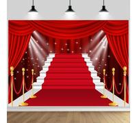 ASDCXZ Red Carpet Photography Backdrop 6x4FT, Glitter Spotlight Stage Photo Backdrop Award Ceremony Graduation Prom Movie Night Fashion Show Birthday Party Decorations Background Banner Booth Prop