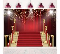 ASDCXZ Red Carpet Photography Backdrop 6x4FT, Spotlight Stage Glitter Photo Backdrop Award Ceremony Graduation Prom Movie Night Fashion Show Birthday Party Decorations Background Banner Booth Prop