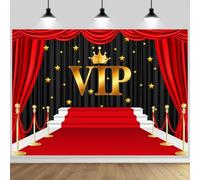 ASDCXZ VIP Red Carpet Photography Backdrop 7x5FT, Glitter Spotlight Stage Photo Backdrop Award Ceremony Graduation Prom Movie Night Fashion Show Birthday Party Decor Background Banner Booth Prop