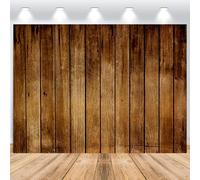 ASDCXZ Wood Backdrop 2.5x1.8m, Vinyl Photography Backdrop for Baby Shower Birthday Party Cake Table Decoration Photo Booth Prop, Retro Brown Wooden Wall Nature Wood Color Photo Backdrop