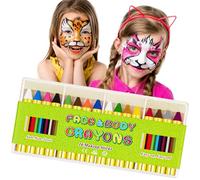 Asddage Face Paint Crayons Kit 16 PCS, Bright Colors Face Paint Set for Kids, Safe & Non-toxic Face & Body Painting Makeup Crayons, Perfect for Halloween Makeup, Party or Cosplay(16 PCS)