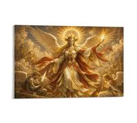 ASDFGHJKLZA Apollo Sun Goddess Canvas Wall Art Home Decoration Art Divine Celestial Angel Wings 20x30inch(50x75cm)