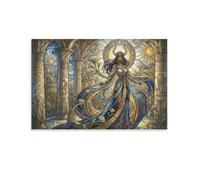 ASDFGHJKLZA Art Nouveau Egyptian Queen Canvas Prints Unframed Modern Artwork Decor HD Wall Art Poster for Home, Living Room, Office, Dining Room Decorations, Gift 20x30inch(50x75cm)