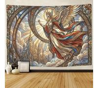 ASDFGHJKLZA Art Nouveau Mucha Angel Wall Tapestry 3D Printed Cathedral Wall Art Decor Bedroom Living Room Dorm 70cmx100cm