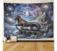 ASDFGHJKLZA Capricorn Zodiac Wall Hanging Decor Wall Art Decor 3D Print Tapestry Celestial Tapestries Poster Home Decoration Bedroom College Dorm 100cmx150cm