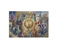 ASDFGHJKLZA Cat Planet Canvas Prints Unframed Modern HD Wall Art Kitten Aesthetic Poster Decor for Home, Office, Dining Room, Living Room Decorations, Gift 20x30inch(50x75cm)