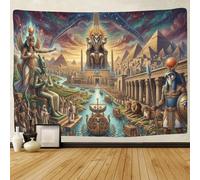 ASDFGHJKLZA Egyptian Ra Wall Tapestry 3D Printed Ancient Pyramids Wall Art Decor Bedroom Living Room Home 70cmx100cm