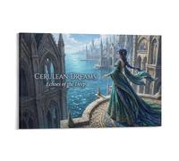 ASDFGHJKLZA Fantasy Princess Castle Canvas Wall Art Home Decoration Art Gothic Ocean Scenery Wall Art Prints 08x12inch(20x30cm)