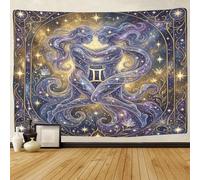 ASDFGHJKLZA Gemini Zodiac Wall Hanging Decor 3D Print Tapestry for Bedroom Celestial Tapestries Home Decoration Curtain Living Room Dorm 100cmx150cm