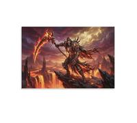 ASDFGHJKLZA Hell Lava Reaper Canvas Prints Unframed Modern HD Wall Art Artwork Poster Decor for Living Room, Office, Home, Bedroom Decorations, Gift 24x36inch(60x90cm)